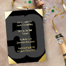 Search for glam 50th birthday invitations Black and gold