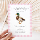 Search for duck baby girl shower invitations Watercolor