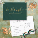 Search for emerald green and gold wedding rsvp cards Simple