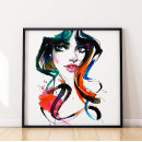 Search for abstract watercolor portrait art Beauty