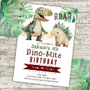 Search for dinosaur 4th birthday invitations Roar