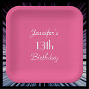 Search for 13th birthday plates Hot pink