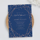Search for navy and gold bridal shower invitations Calligraphy