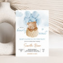 Search for teddy bear hot air balloon baby shower invitations Boho