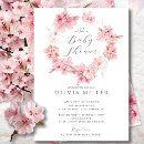 Search for pink cherry blossoms cards invites Watercolor
