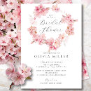 Search for cherry blossom bridal shower invitations Watercolor