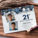 Search for black silver 21st birthday invitations Grey