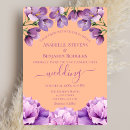 Search for lilac and peach invitations Purple