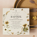 Search for sunflowers christening invitations Modern