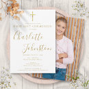Search for white and gold first communion invitations Boy or girl