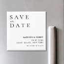 Search for black and white save the date magnets Minimalist