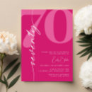 Search for pink 70th birthday invitations Modern