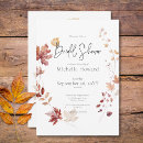 Search for fall leaves bridal shower invitations Rustic