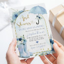 Search for blue umbrella invitations April showers