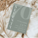 Search for seventy birthday invitations Modern