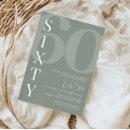 Search for green 60th birthday invitations Modern