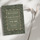 Search for black floral pattern invitations Sage green