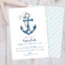 Search for coastal baby shower invitations Blue and white
