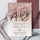Search for champagne 40th birthday invitations Rose gold