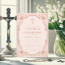 Search for rose first communion invitations Blush