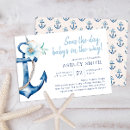 Search for floral anchor invitations Blue