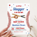 Search for all star baby shower invitations Little slugger