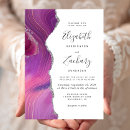 Search for magenta and silver wedding invitations Elegant