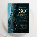 Search for blue gold 30th birthday invitations Watercolor