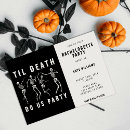 Search for bachelor hens party invitations Black and white