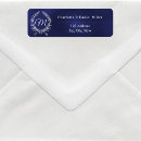 Search for white business return address labels Blue and white