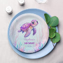 Search for sea turtle paper plates Under the sea