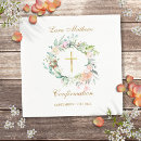 Search for church napkins Gold cross