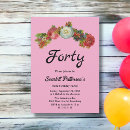 Search for country 40th birthday invitations Floral