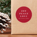 Search for peace love and joy stickers Typography