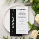 Search for black and white wedding menus Timeless