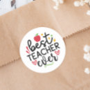 Search for end of year stickers Teacher thank you