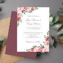 Search for burgundy blush floral wedding invitations Calligraphy script