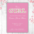 Search for butterfly flowers invitations Pink