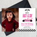 Search for pink race car invitations Girl