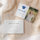 Search for blue and black graduation invitations Simple