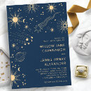 Search for a night under the stars wedding invitations Crescent moon