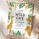 Search for jungle wild one birthday invitations One year old