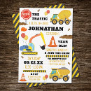 Search for construction 1st birthday invitations Stop the traffic