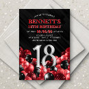 Search for red 18th birthday invitations Black and red