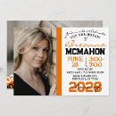 Search for orange and white graduation invitations Black