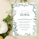Search for emerald green bridal shower invitations Elegant
