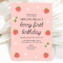 Search for summer 1st birthday invitations Strawberries