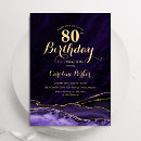 Search for purple 80th birthday invitations Milestone