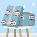 Search for superhero wrapping paper Blue