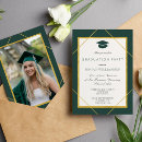 Search for green and gold graduation invitations Calligraphy